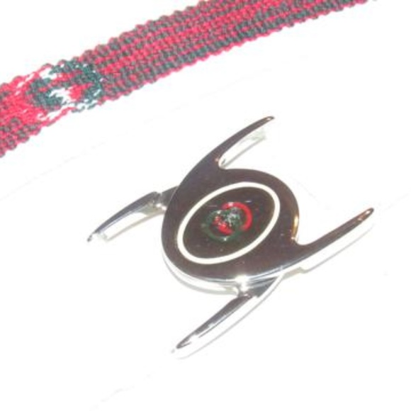 Gucci NOS White Terry Cloth & Red Green Enamel - Picture 7 of 8